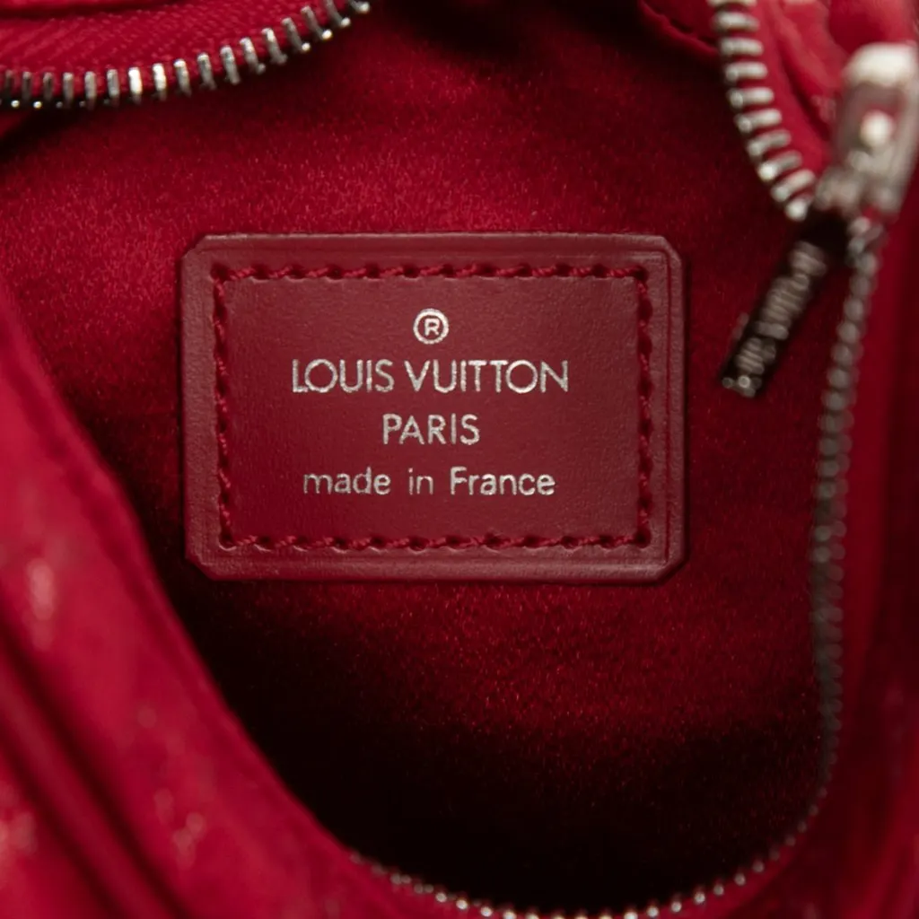 Louis Vuitton Monogram Satin Mini Boulogne Red Very good - Box View