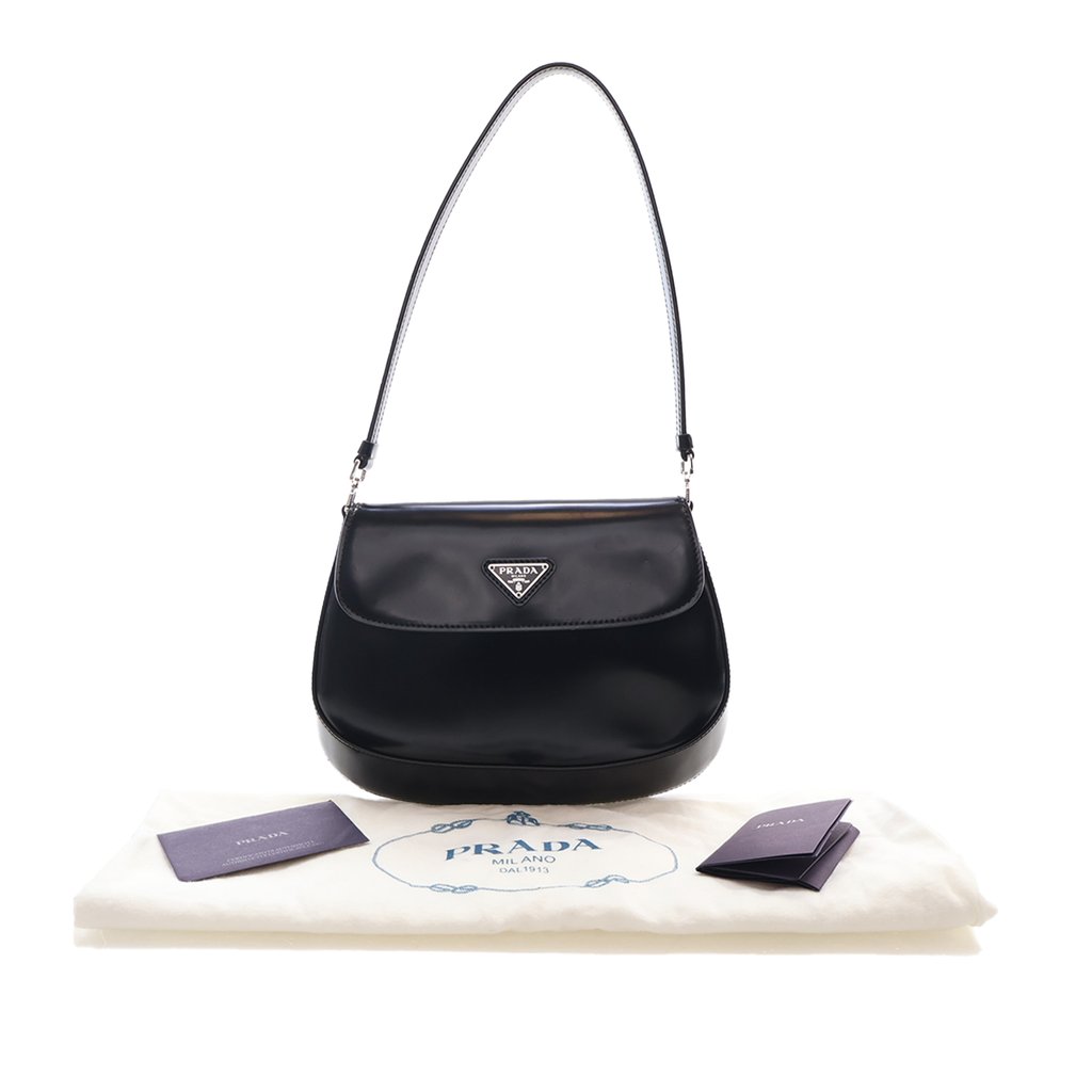 Prada Spazzolato Leather Cleo Flap | Libas Collective