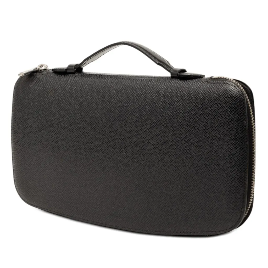 Louis Vuitton Taiga Atoll Organizer Black Leather Good - Back View