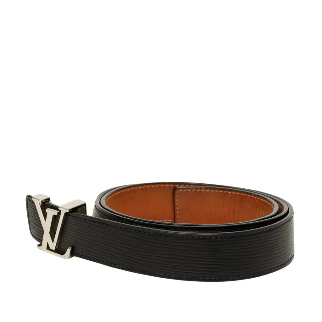 Louis Vuitton Epi LV Initiales Belt Black Leather Good - Back View