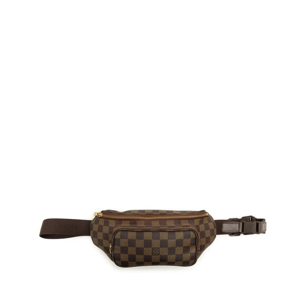 Louis Vuitton Damier Ebene Melville Bum Bag Brown Mini