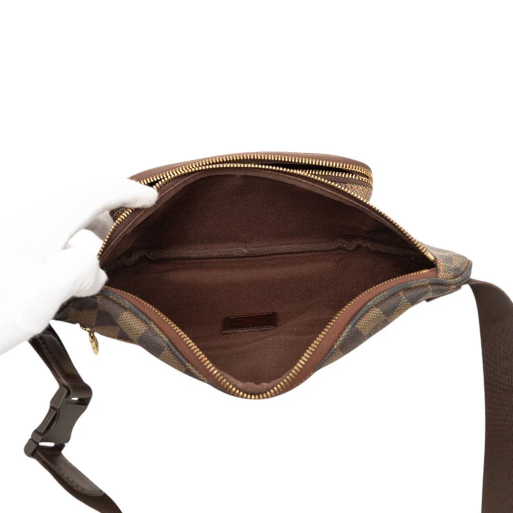 Louis Vuitton Damier Ebene Melville Bum Bag Brown Mini