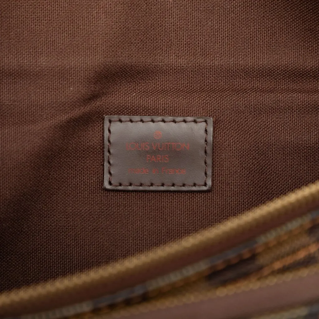 Louis Vuitton Damier Ebene Melville Bum Bag Brown Canvas Good - Box View