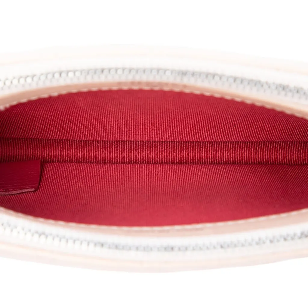 Chanel Bicolor Aged Calfskin Gabrielle Double Zip Clutch with Chain Beige Leather Very good - Model View