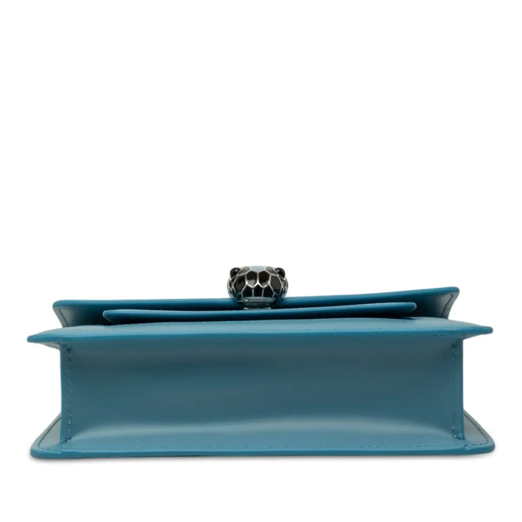 Bvlgari Leather Serpenti Forever Crossbody Blue Leather Very good - Inside View