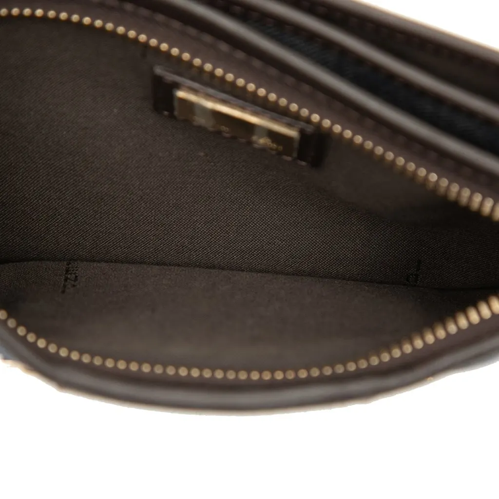 Fendi Denim Pochette Crossbody Blue Very good - Model View