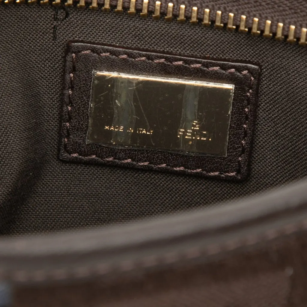 Fendi Denim Pochette Crossbody Blue Very good - Box View