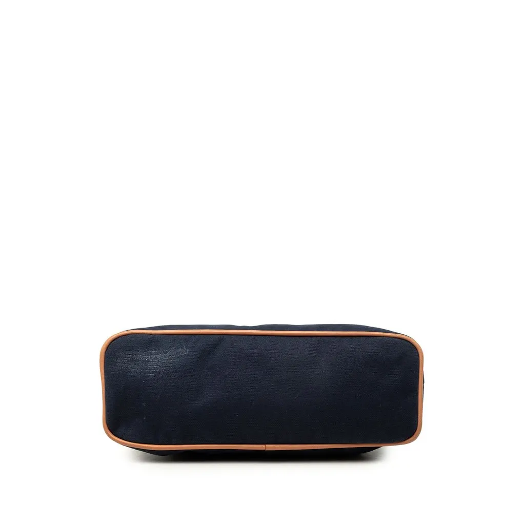 Hermès Toile Bolide Trousse De Voyage Pouch GM Blue Cotton Very good - Inside View