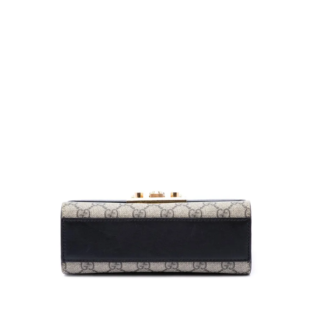 Gucci Small GG Supreme Padlock Crossbody Beige Very good - Inside View