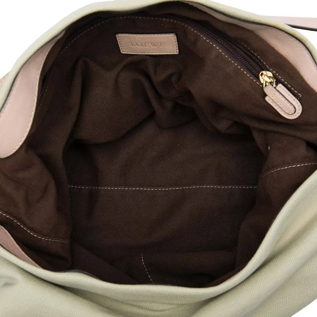 LOEWE Canvas Anagram Shoulder Bag Brown Very good - Model View