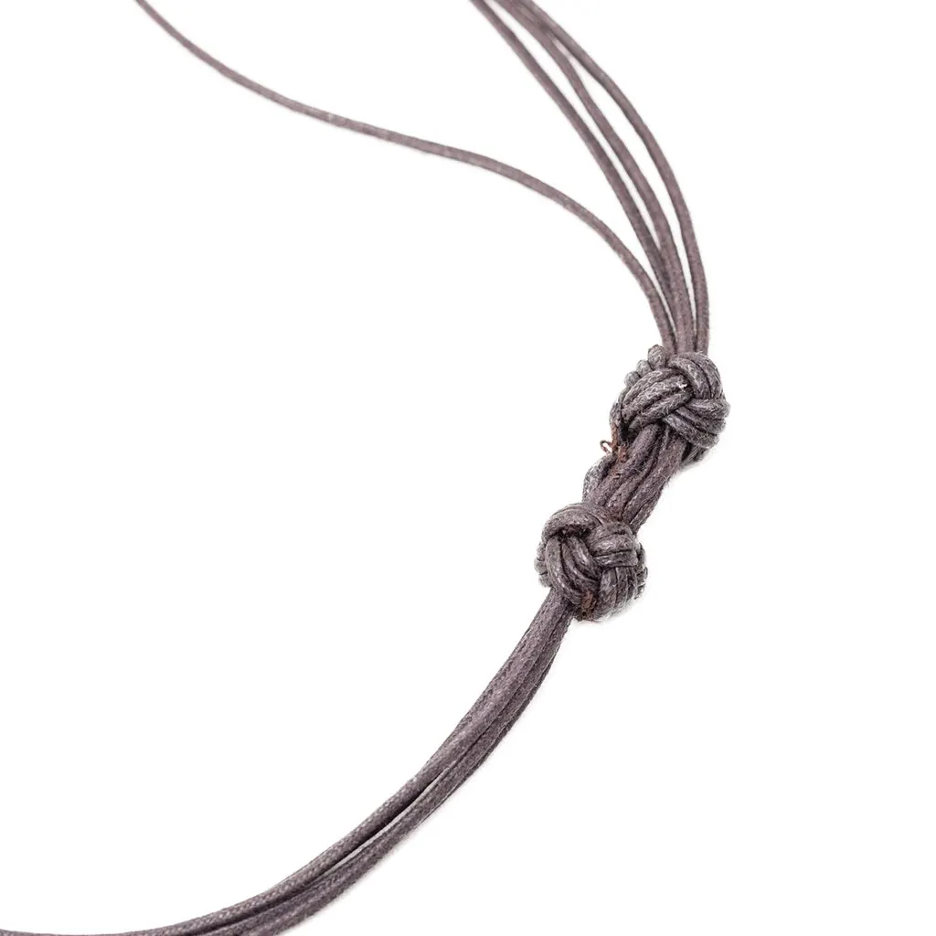 Hermès Buffalo Horn Square Pendant Necklace Brown Very good - Box View