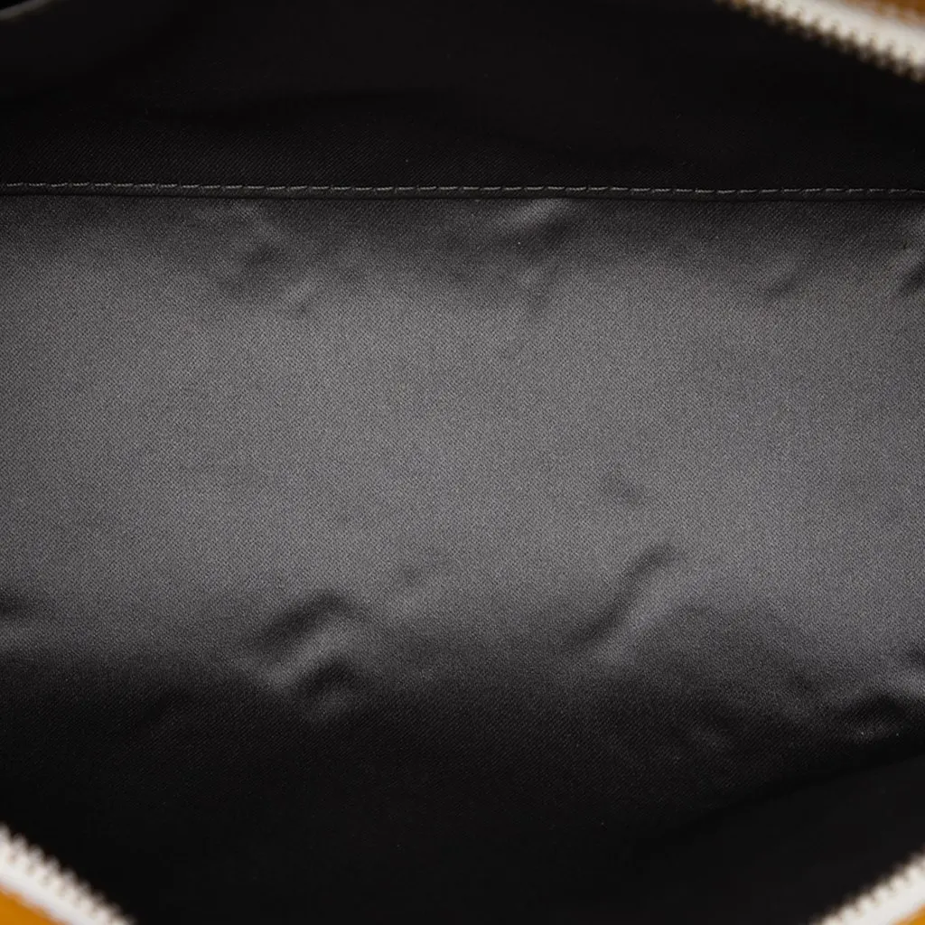 Chanel Quilted Patent Embossed Lucky Symbols Pochette Yellow Leather Very good - Model View