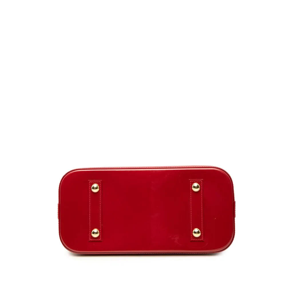 Louis Vuitton Monogram Vernis Alma PM Red Leather Very good - Inside View