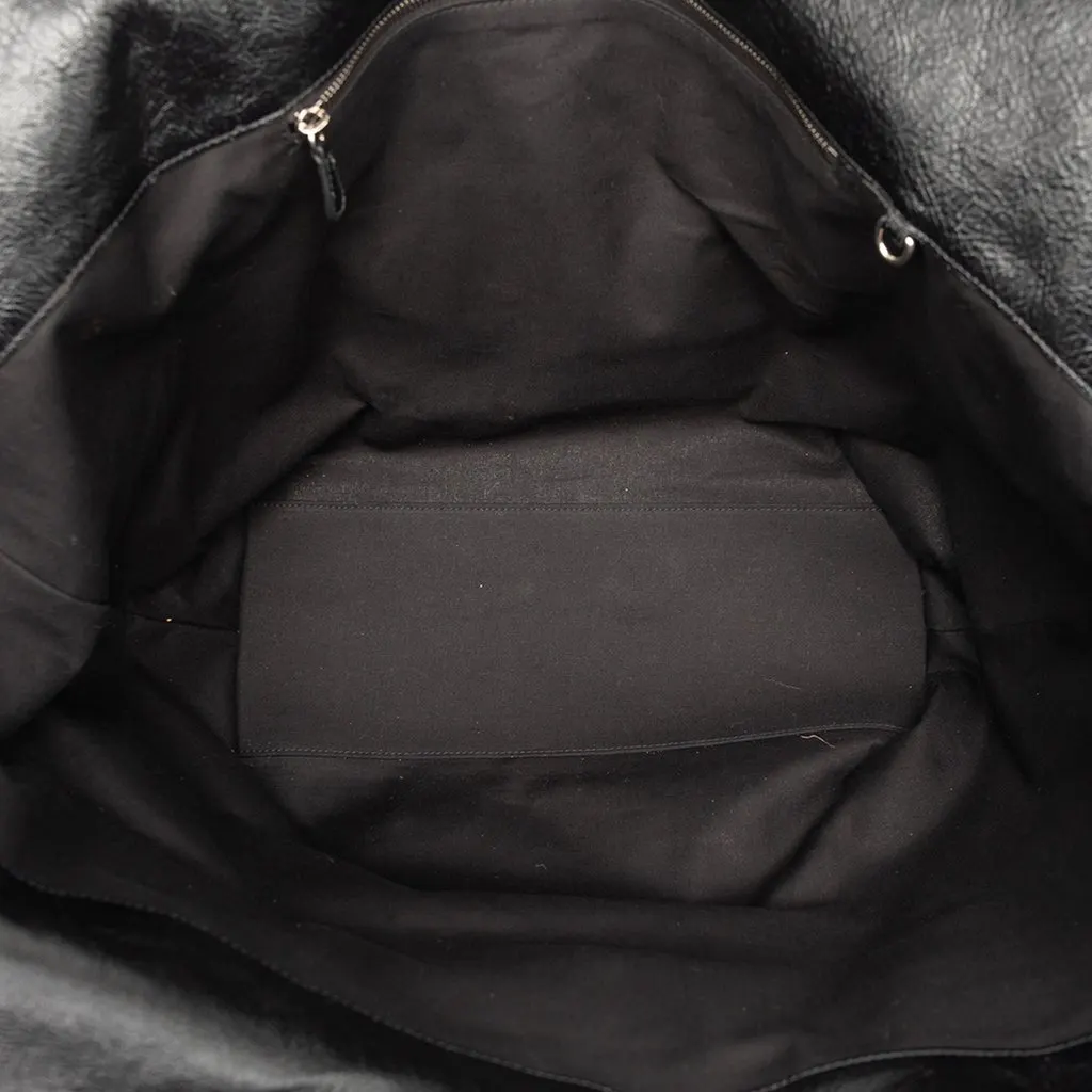 Balenciaga Medium Arena Lambskin Le Cagole Carry All Tote Black Leather Good - Model View