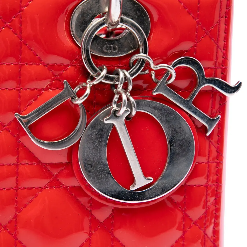 Dior Medium Patent Cannage Lady Dior Red Leather Very good - Box View