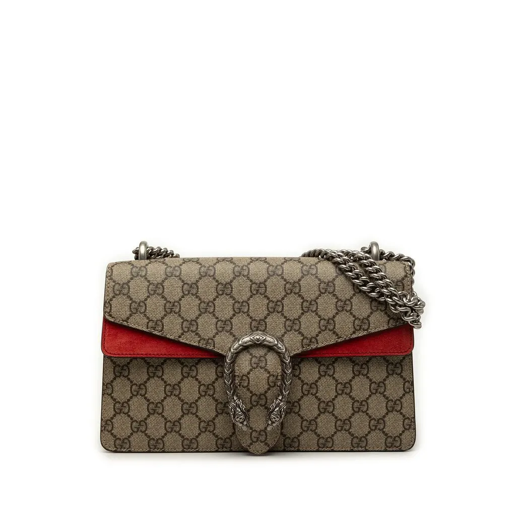 Gucci Medium GG Supreme Dionysus Shoulder Bag Beige Very good - Front View