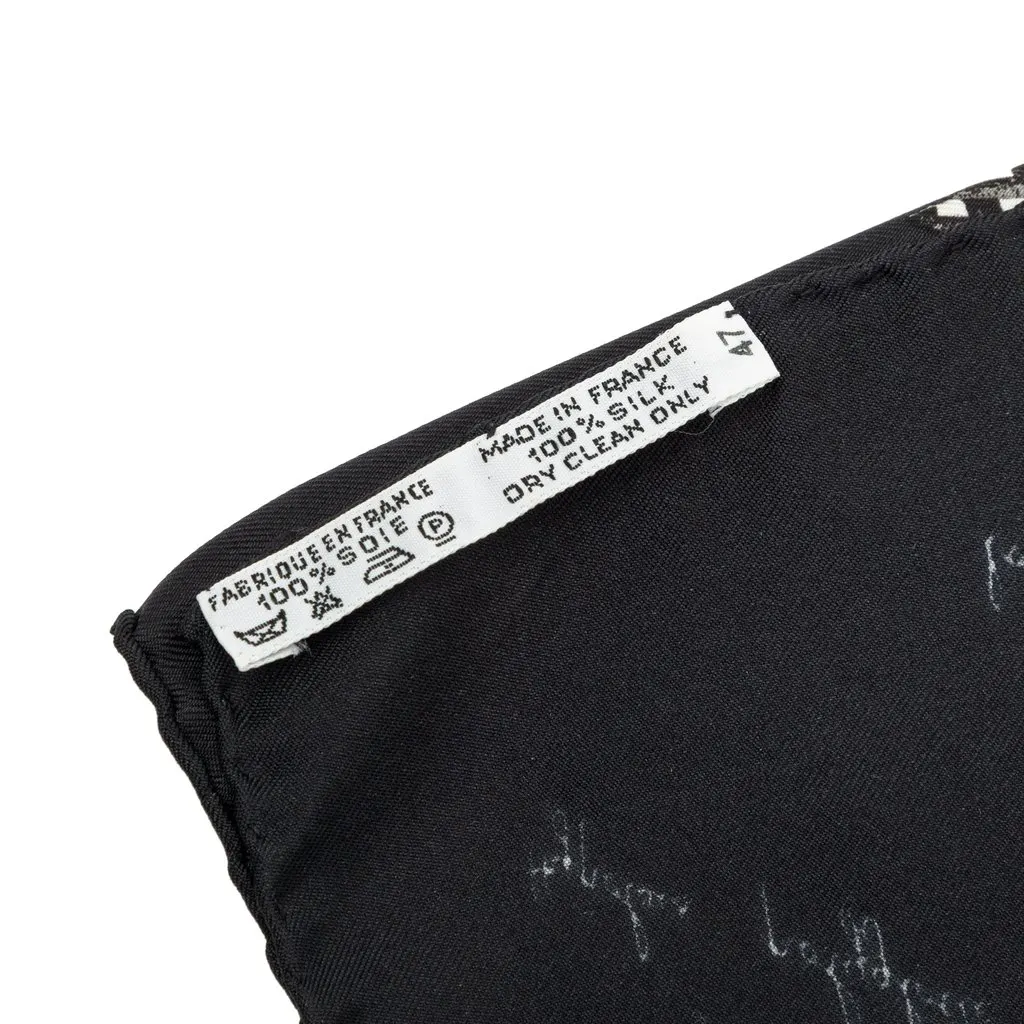 Hermès L Intrus Silk Scarf 90 Black Very good - Box View