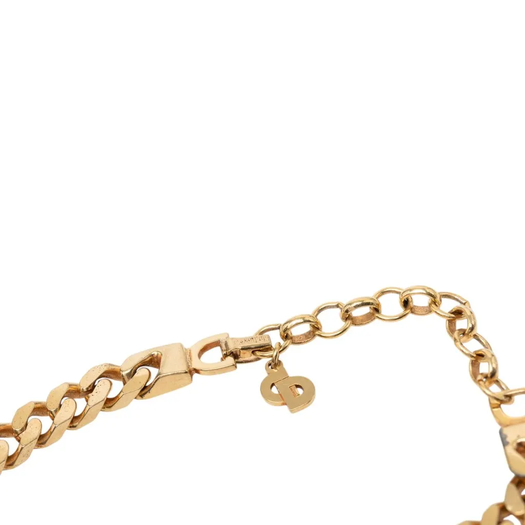 Dior Gold Plated Chain Necklace Gold Metal Very good - Inside View