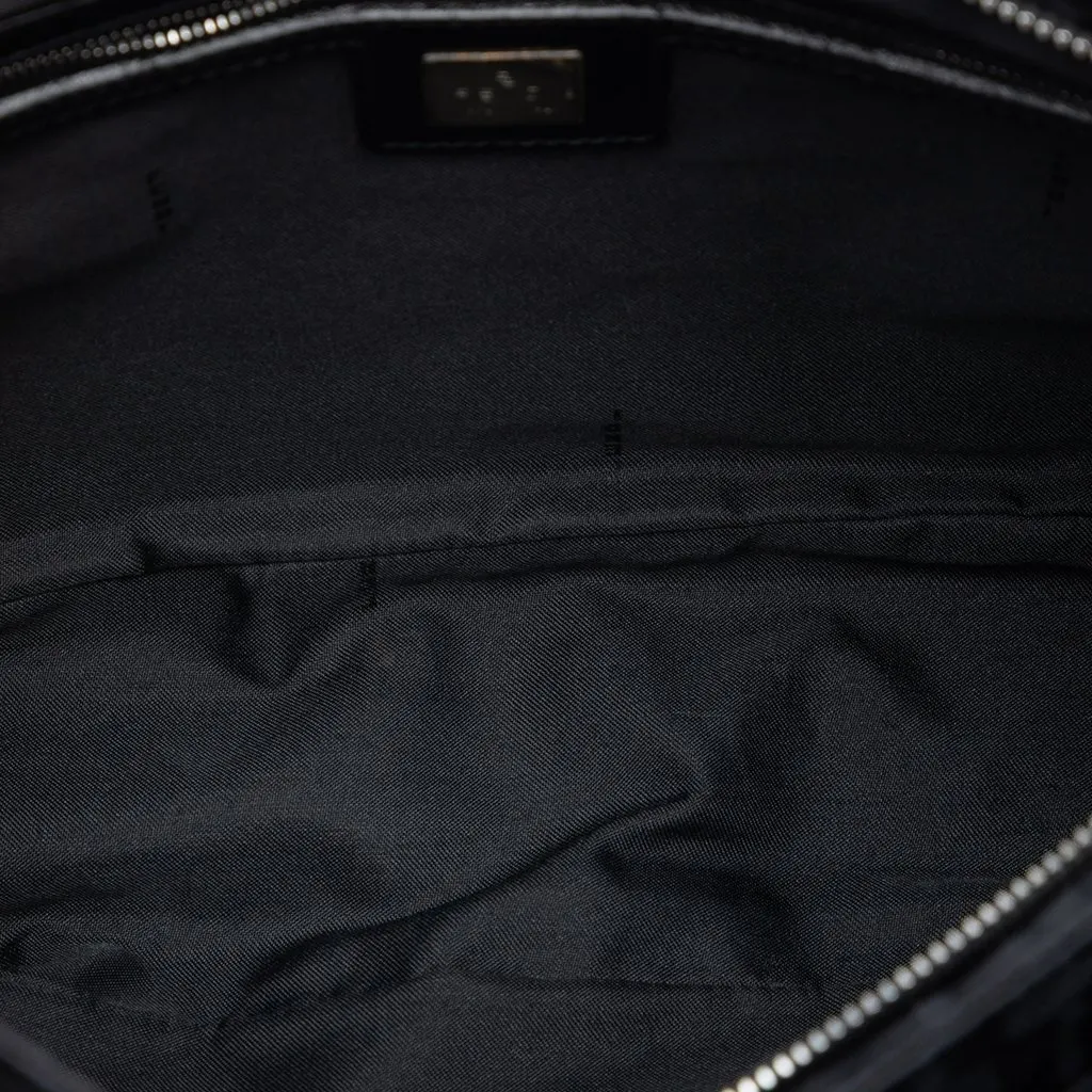 Fendi Zucca Nylon Handbag Black Very good - Model View