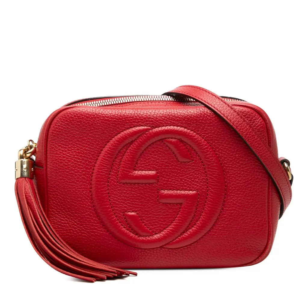 Gucci Leather Soho Disco Crossbody Red Leather Very good - Front View