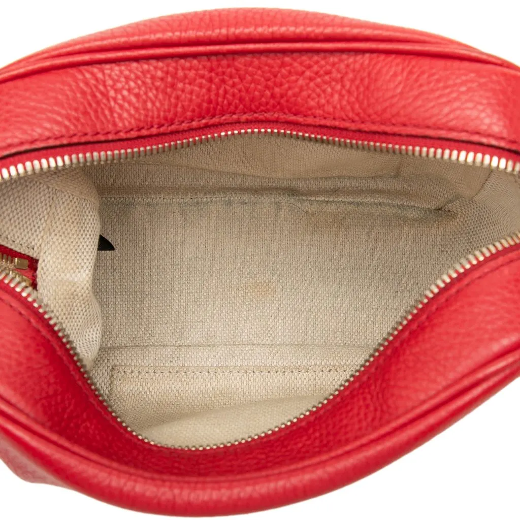 Gucci Leather Soho Disco Crossbody Red Leather Very good - Model View