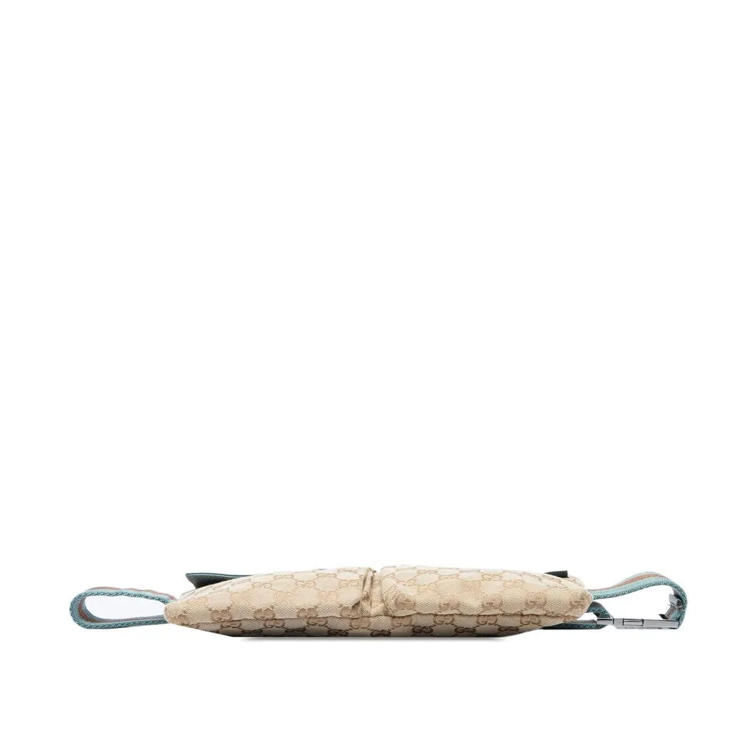 Gucci GG Canvas Web Double Pocket Belt Bag Beige Canvas Very good - Inside View