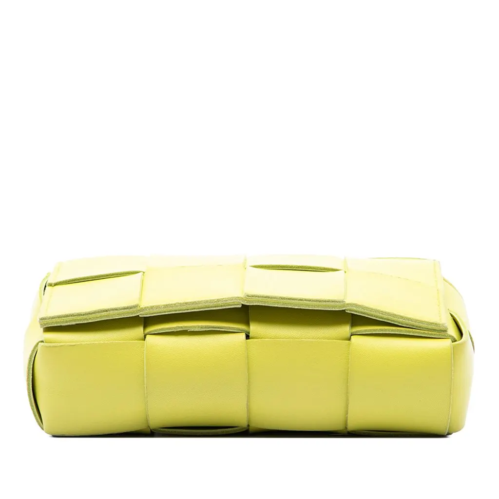 Bottega Veneta Mini Nappa Intrecciato Cassette Belt Bag Yellow Leather Very good - Inside View