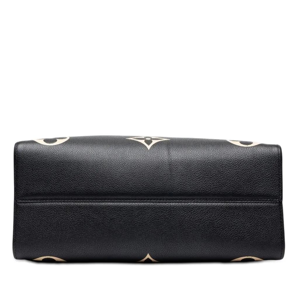 Louis Vuitton Bicolor Monogram Empreinte Giant Onthego MM Black Leather Good - Inside View