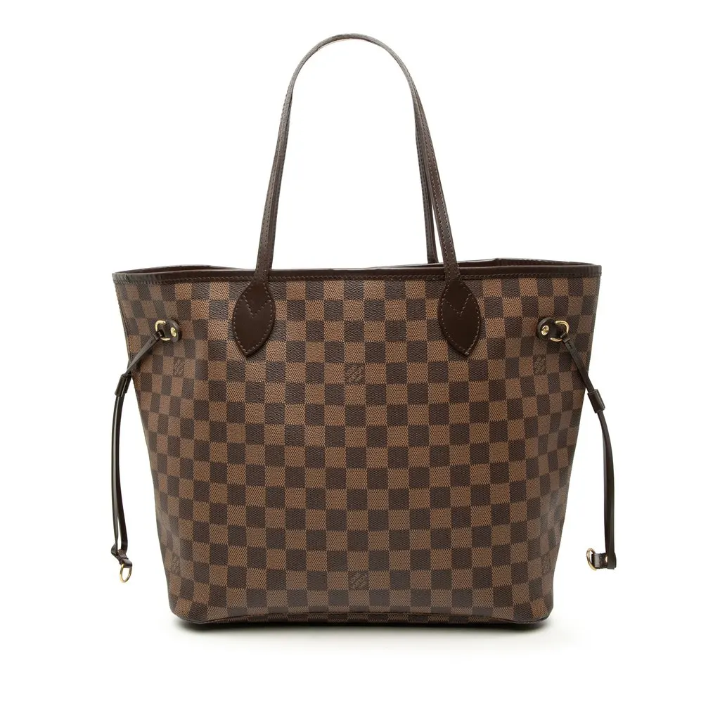 Louis Vuitton Damier Ebene Neverfull MM Brown Good - Front View