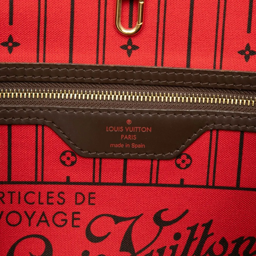 Louis Vuitton Damier Ebene Neverfull MM Brown Good - Box View