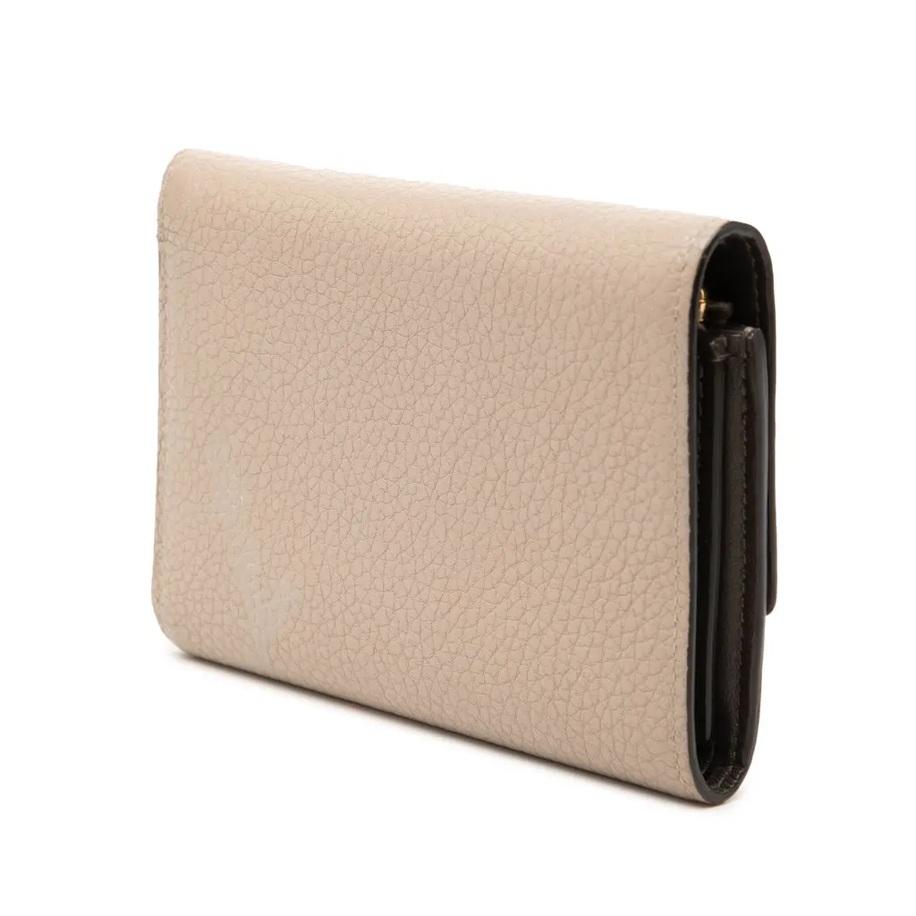 Louis Vuitton Taurillon Capucines Compact Wallet Beige Leather Very good - Back View