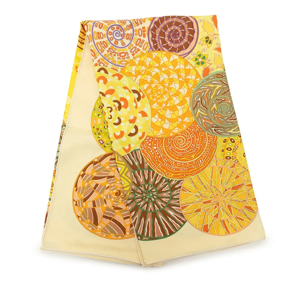 Hermès Reves D Escargots Silk Scarf 90
