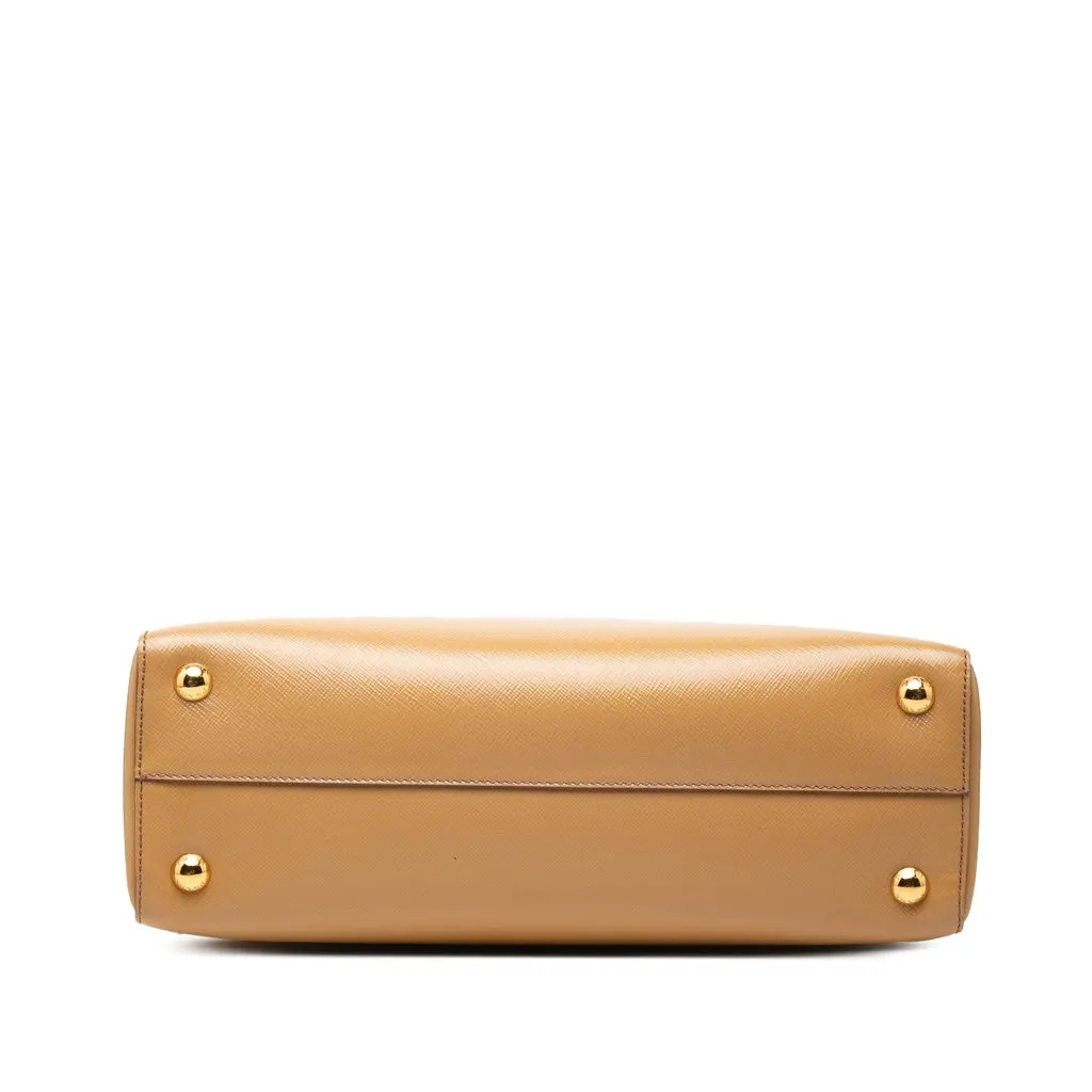 Prada Saffiano Vernice Parabole Satchel Brown Leather Very good - Inside View