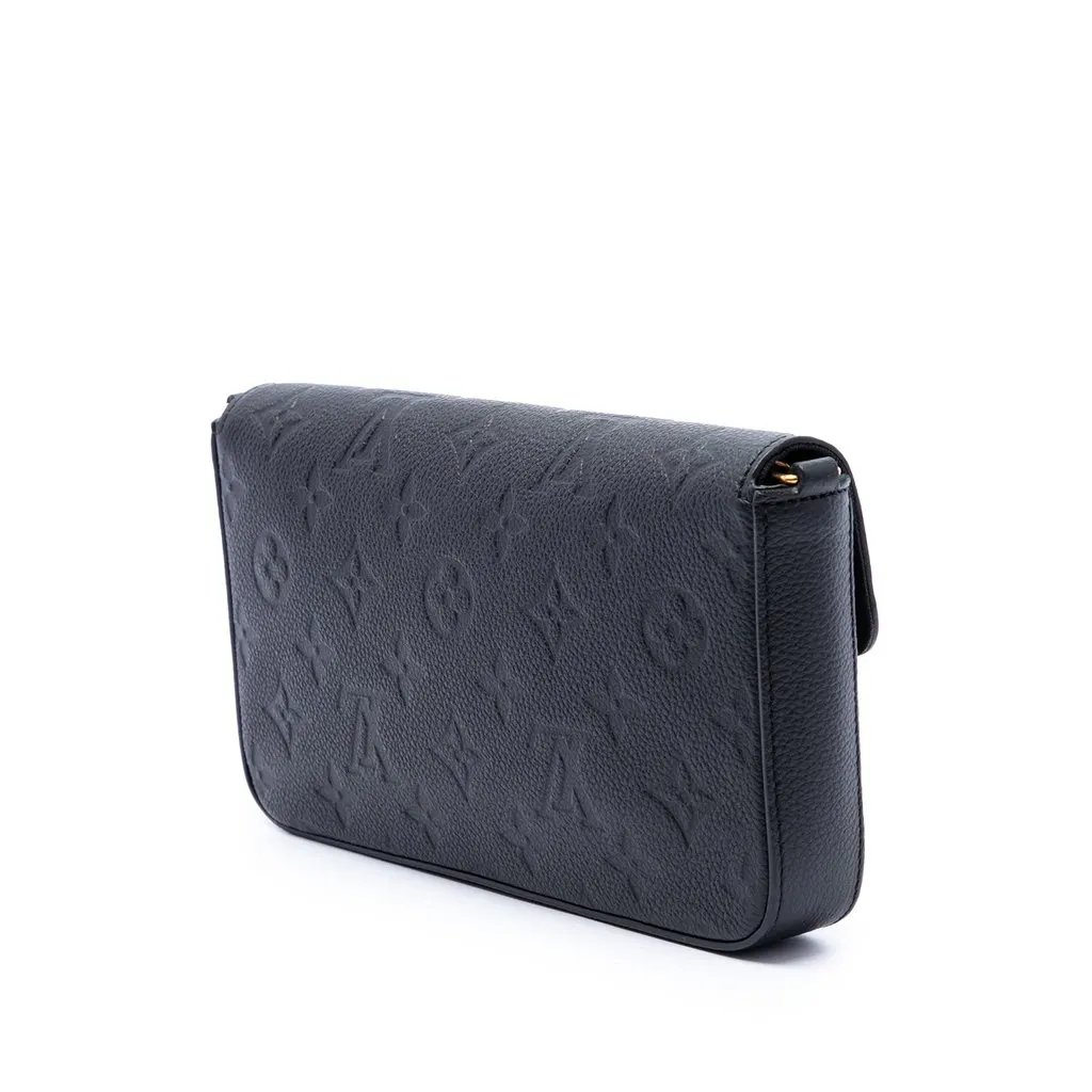 Louis Vuitton Monogram Empreinte Pochette Felicie Black Leather Very good - Back View