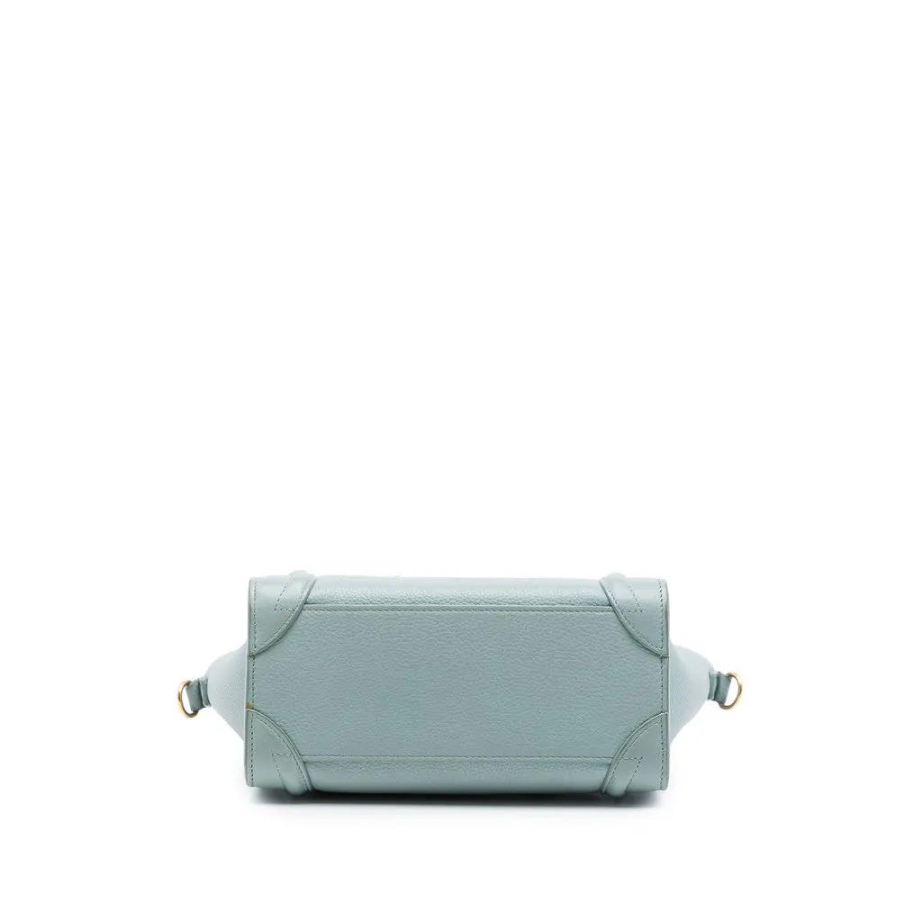 Celine Nano Leather Luggage Tote Blue Leather Very good - Inside View