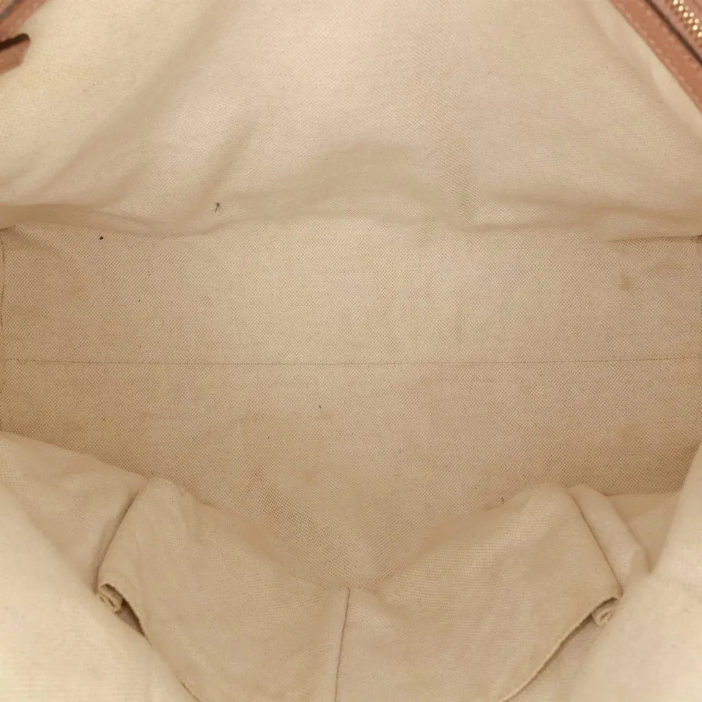 Gucci Medium GG Canvas Bree Dome Tote Beige Canvas Good - Model View