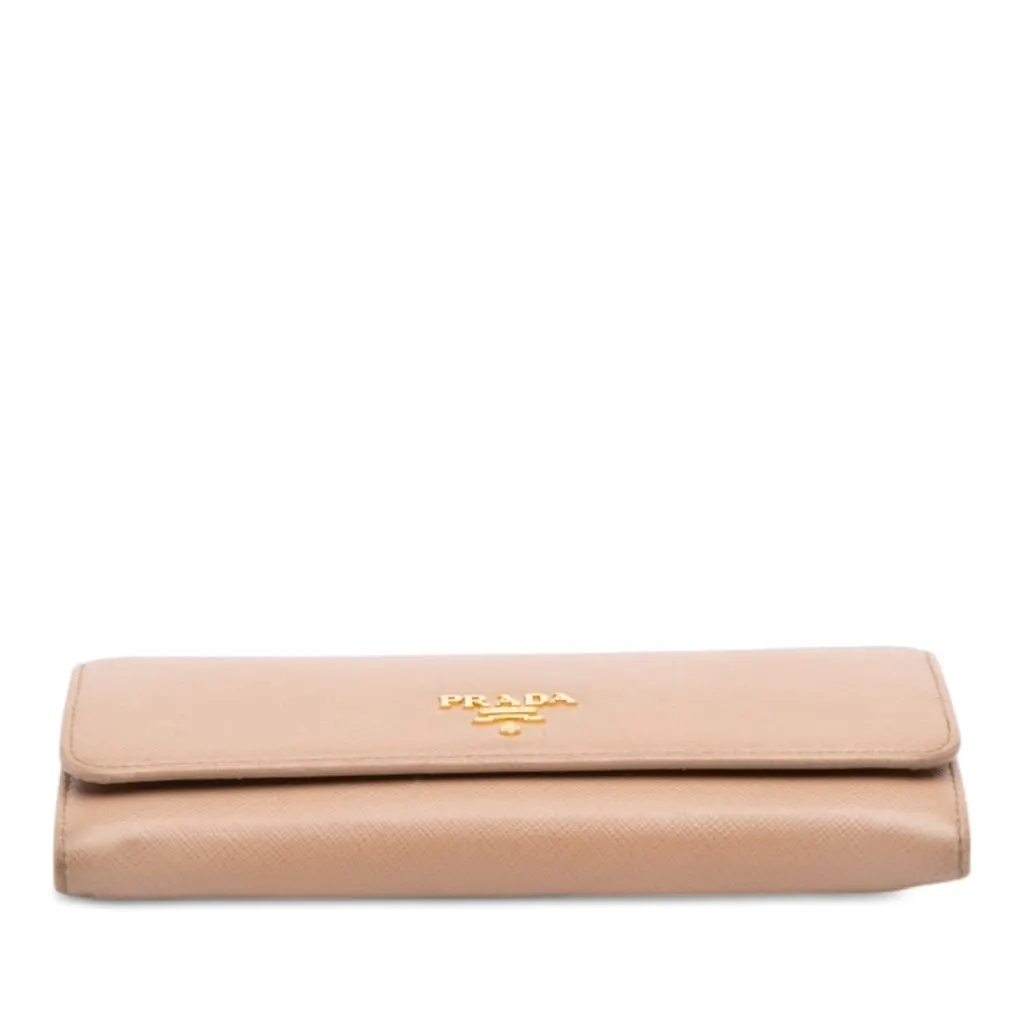 Prada Saffiano Continental Flap Wallet Beige Leather Very good - Inside View