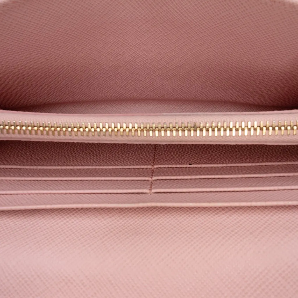 Prada Saffiano Continental Flap Wallet Beige Leather Very good - Model View