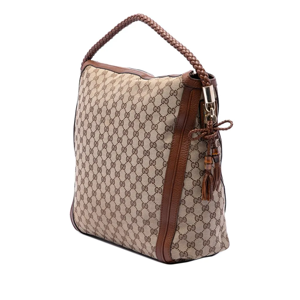 Gucci Large GG Canvas Bella Tote Beige Very good - Back View