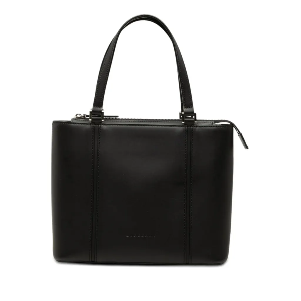 Burberry Leather Handbag Black Leather Very good - Front View