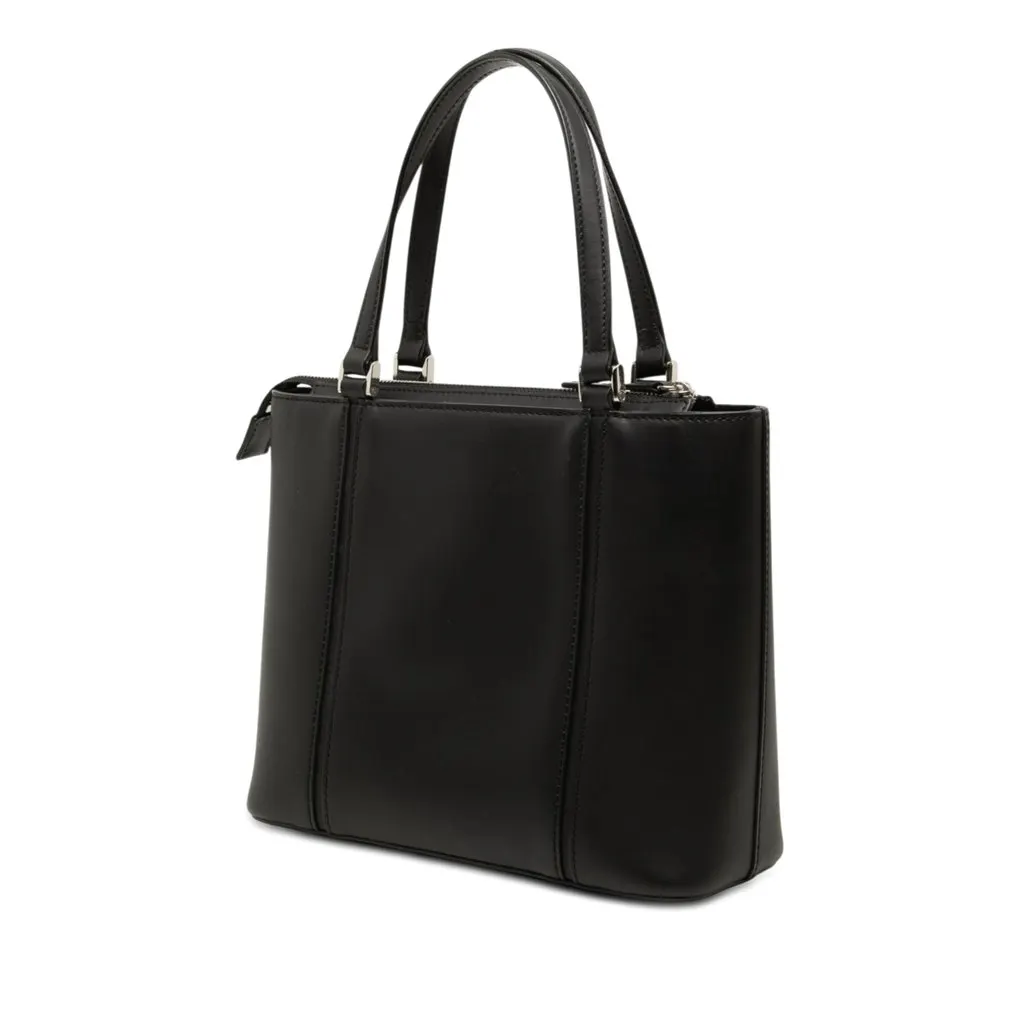 Burberry Leather Handbag Black Leather Very good - Back View