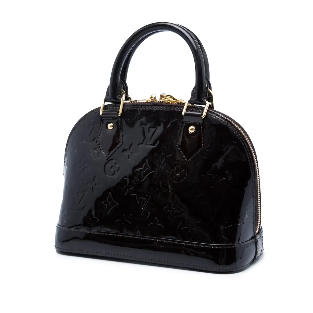 Louis Vuitton Monogram Vernis Alma BB Purple Leather Good - Back View