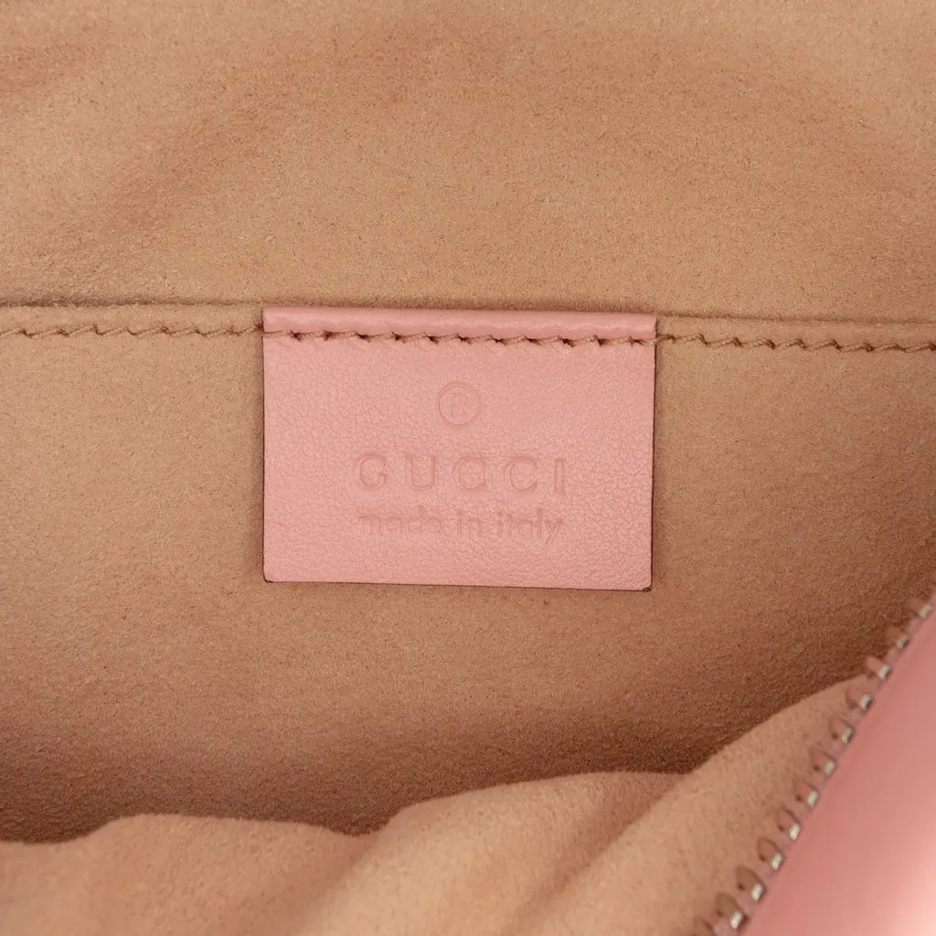 Gucci Mini GG Marmont Matelasse Leather Crossbody Pink Leather Good - Box View