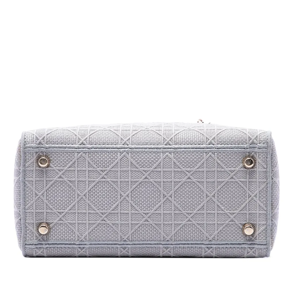 Dior Medium Embroidered Canvas Cannage Lady D Lite MultiColor Canvas Very good - Inside View
