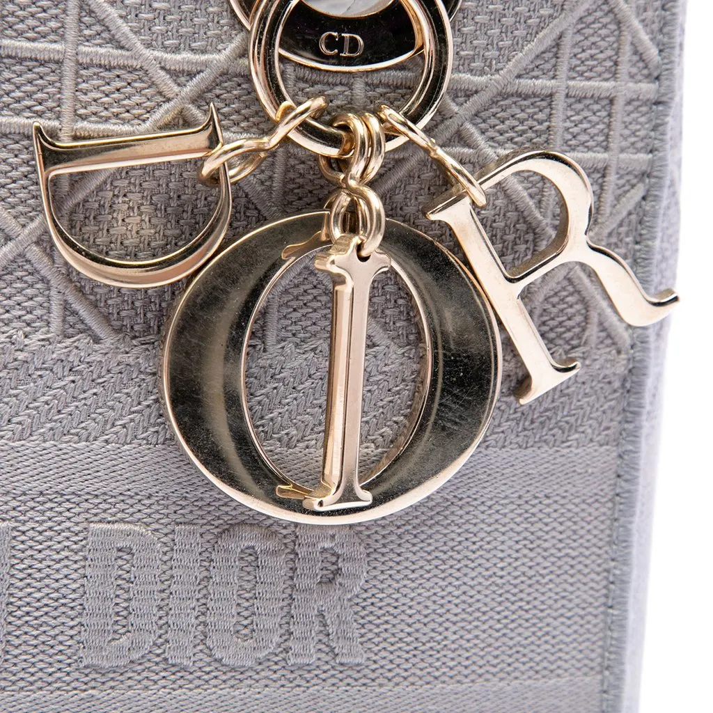 Dior Medium Embroidered Canvas Cannage Lady D Lite MultiColor Canvas Very good - Box View