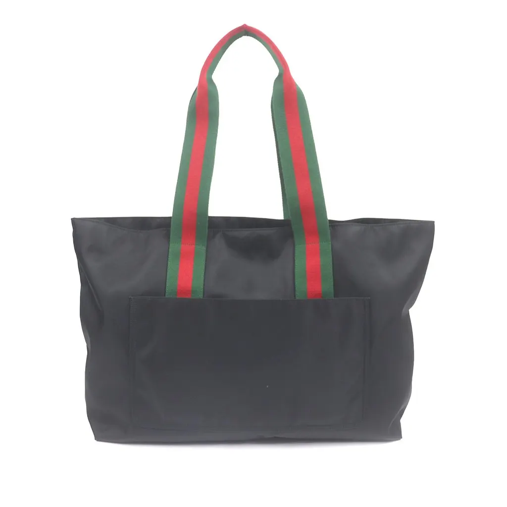 Gucci Nylon Web Tote Black Very good - Back View