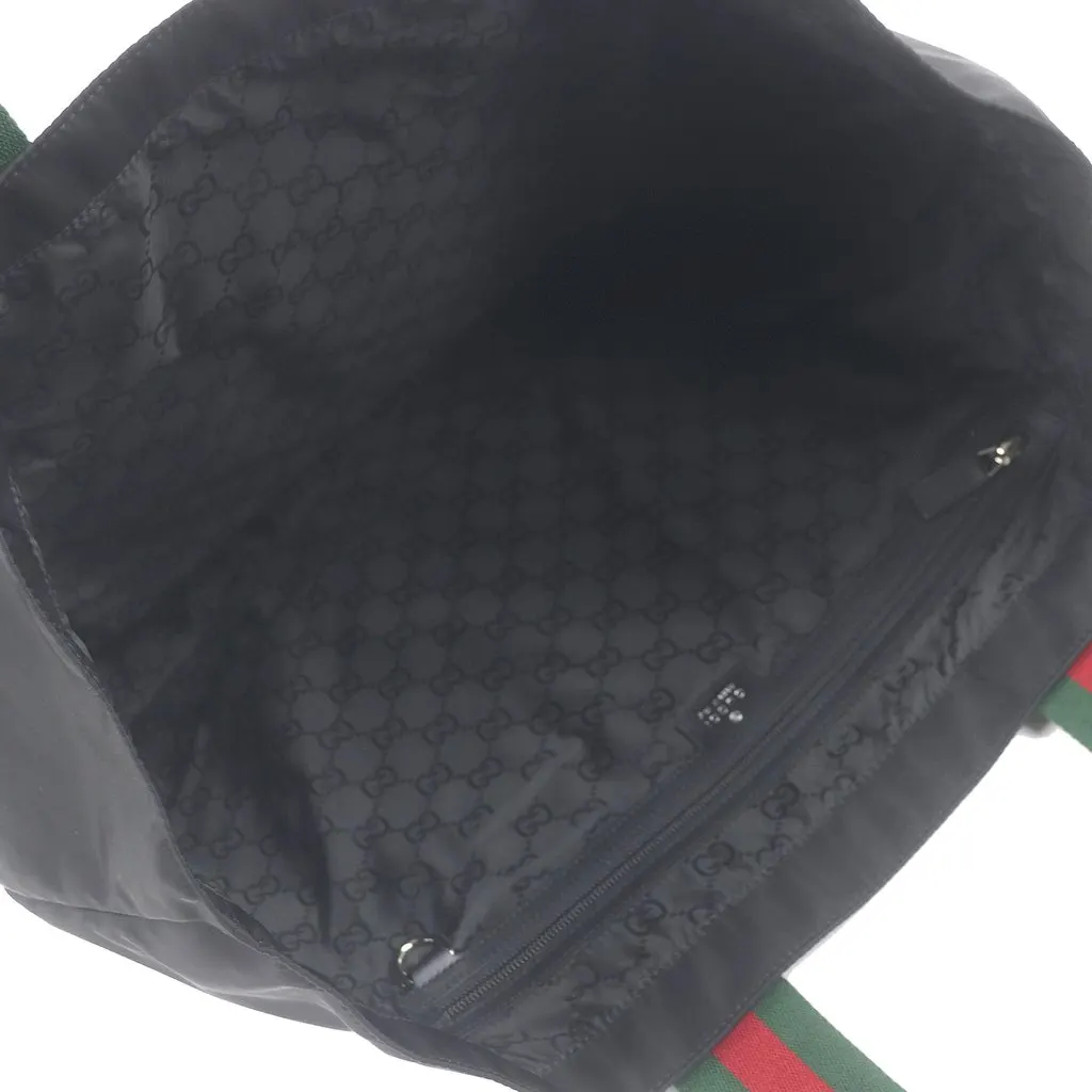 Gucci Nylon Web Tote Black Very good - Model View
