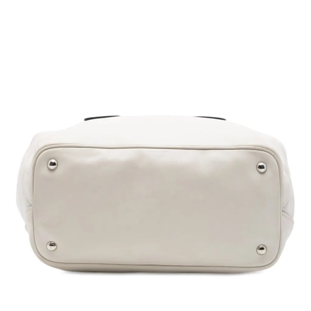 Prada Soft Calf Convertible Shopping Tote White Leather Very good - Inside View