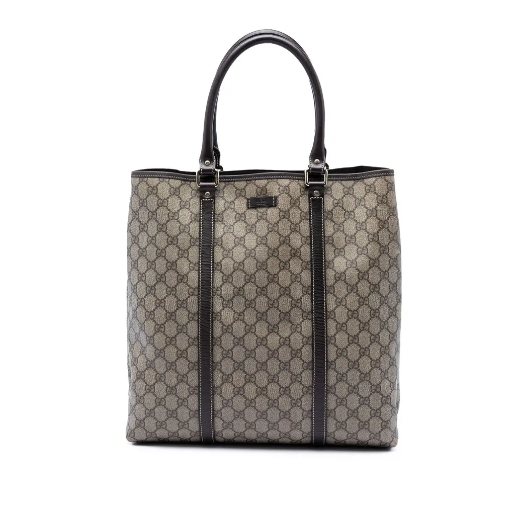 Gucci GG Supreme Joy Vertical Tote Beige Canvas Very good - Front View