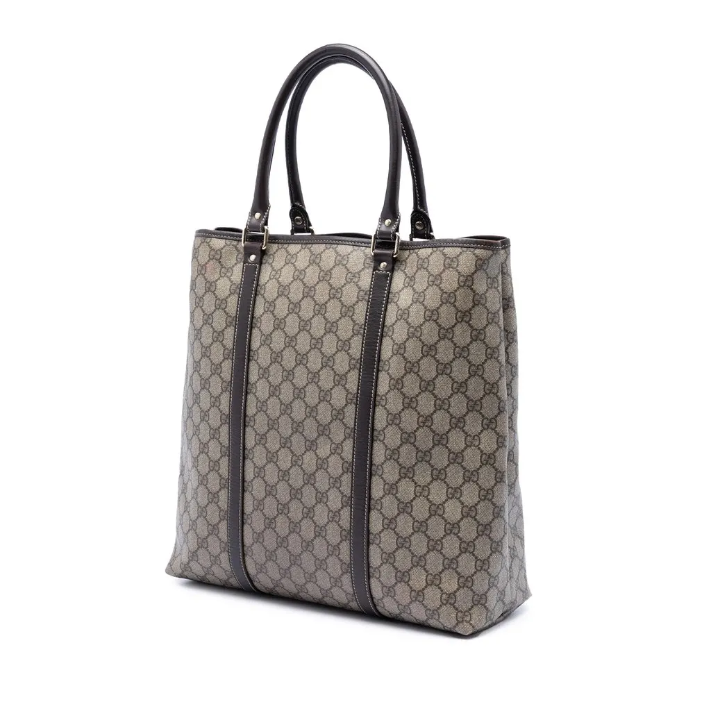 Gucci GG Supreme Joy Vertical Tote Beige Canvas Very good - Back View